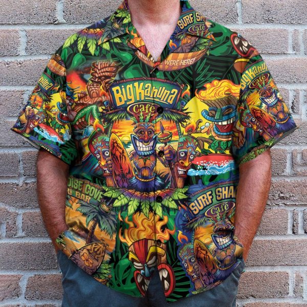 Big Kahuna Aloha Summer Tiki Crew Hawaiian Shirt