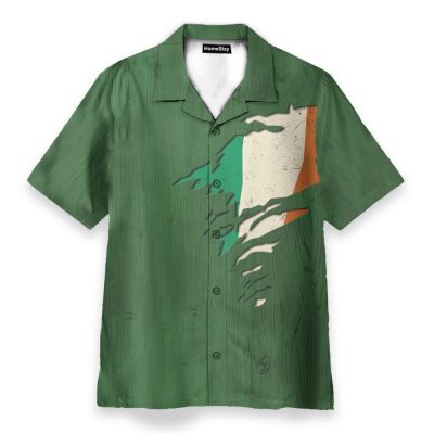 Irish St Patrick'S Day Men'S Button'S Up Shirts Hawaiian Shirt & Beach Shorts