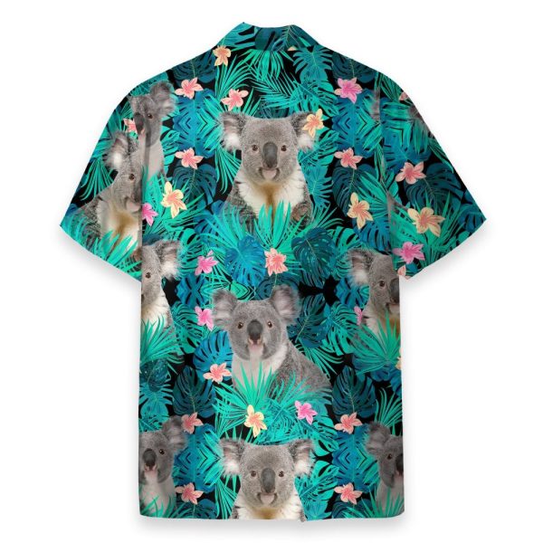 Koala In Tropical Green Leaves Hawaiian Shirt