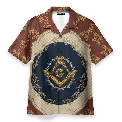 Masonic Men'S Button'S Up Shirts Hawaiian Shirt