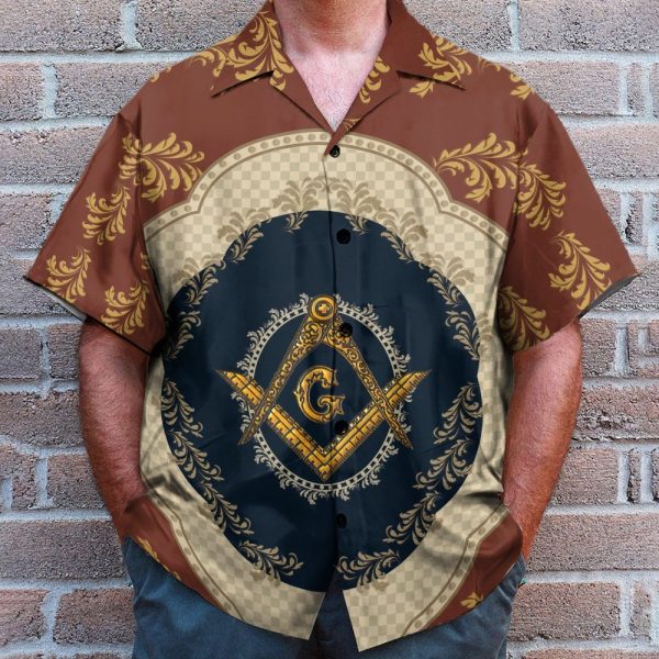 Masonic Men'S Button'S Up Shirts Hawaiian Shirt