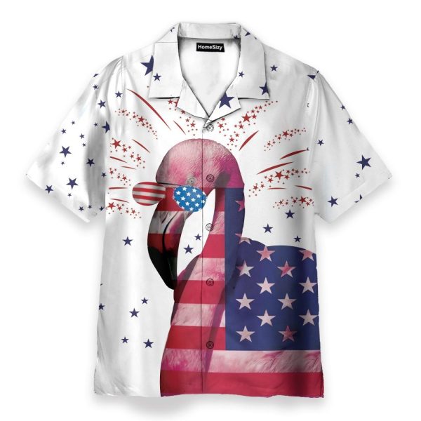 Flamingo 4Th July Idependence Day Hawaiian Shirt