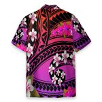 Plumeria Polynesian Purple Hawaiian Shirt