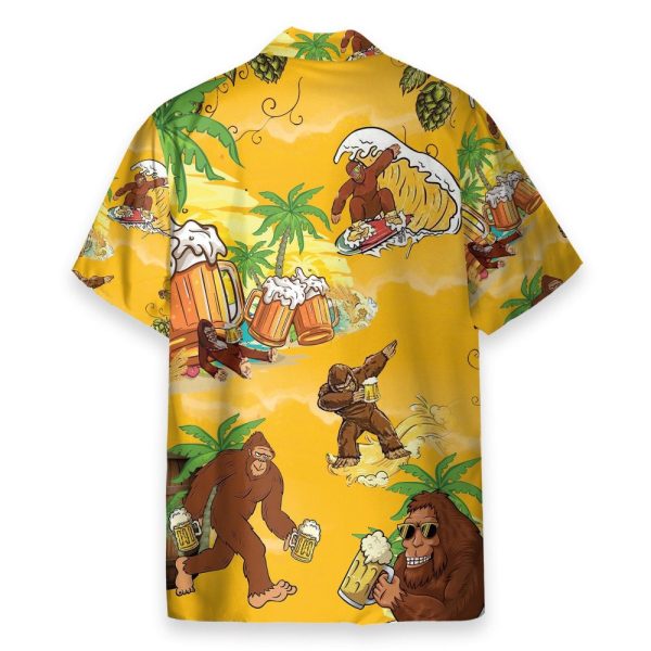 Bigfoot Summer Beer Men'S Button'S Up Shirts Hawaiian Shirt