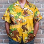 Bigfoot Summer Beer Men'S Button'S Up Shirts Hawaiian Shirt