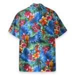 Parrot In Tropical Green Leaves Hawaiian Shirt & Beach Shorts