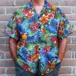 Parrot In Tropical Green Leaves Hawaiian Shirt & Beach Shorts