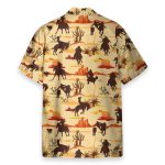 Vintage Texas Desert Cowboy Horse Racing Hawaiian Shirt & Beach Shorts