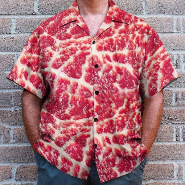 Raw Meat Funny Button'S Up Shirts Hawaiian Shirt & Beach Shorts Qt5052201