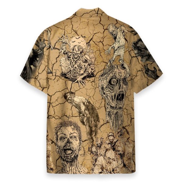 Amazing Zombies Desert Men'S Button'S Up Shirts Hawaiian Shirt