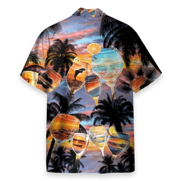 It'S Time For Wine Funny Button'S Up Shirts Hawaiian Shirt