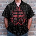 Satanism Magic Circle Men'S Button'S Up Shirts Hawaiian Shirt