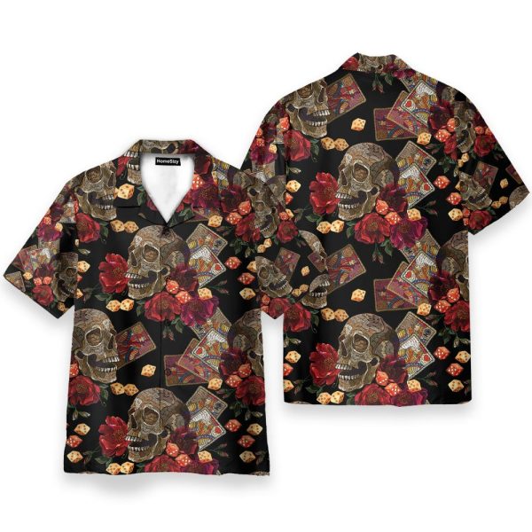Casino Skull Colorful Hawaiian Shirts