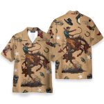 Cowboy Life Men'S Button'S Up Shirts Hawaiian Shirt & Beach Shorts