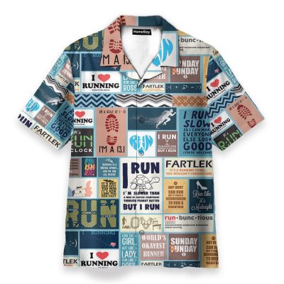 Running Life Men'S Button'S Up Shirts Hawaiian Shirt