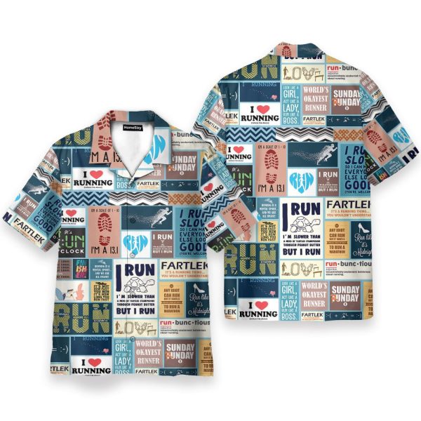 Running Life Men'S Button'S Up Shirts Hawaiian Shirt