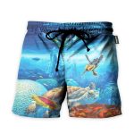 Freediving With Sea Turtles Hawaiian Shirt