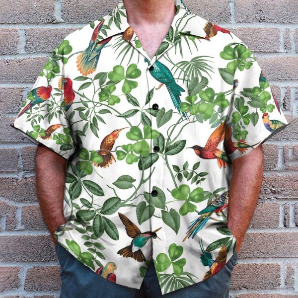 The Celtic Cross Harp Irish Shamrock Hawaiian Shirt & Beach Shorts