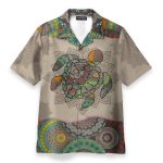 Turtle Mandala Men'S Button'S Up Shirts Hawaiian Shirt