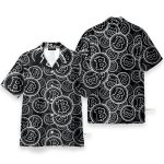 Digital Bitcoin Crypto Men'S Button'S Up Shirts Hawaiian Shirt & Beach Shorts