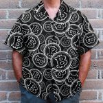 Digital Bitcoin Crypto Men'S Button'S Up Shirts Hawaiian Shirt & Beach Shorts