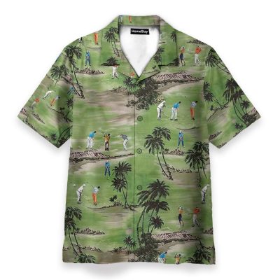Playing Golf, Coconut Tree Golf Club Hawaiian Shirt
