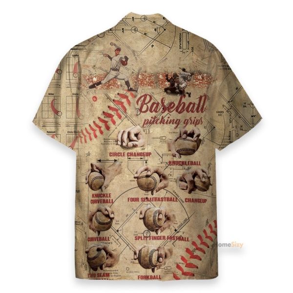Baseball Pitching Grips Hawaiian Shirt