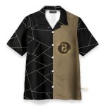 Golden Bitcoin Cryptocurrency Hawaiian Shirt & Beach Shorts