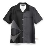 Gray And Black Ethereum Cryptocurrency Hawaiian Shirt & Beach Shorts