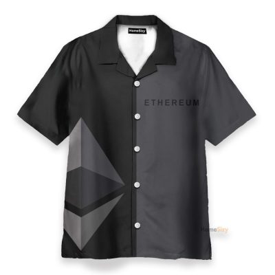 Gray And Black Ethereum Cryptocurrency Hawaiian Shirt & Beach Shorts