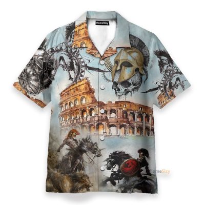 Amazing Roman Empire Men'S Button'S Up Shirts Hawaiian Shirt