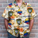 Colombia Men'S Button'S Up Shirts Hawaiian Shirt