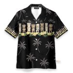 Awesome Black Tiki Men'S Button'S Up Shirts Hawaiian Shirt
