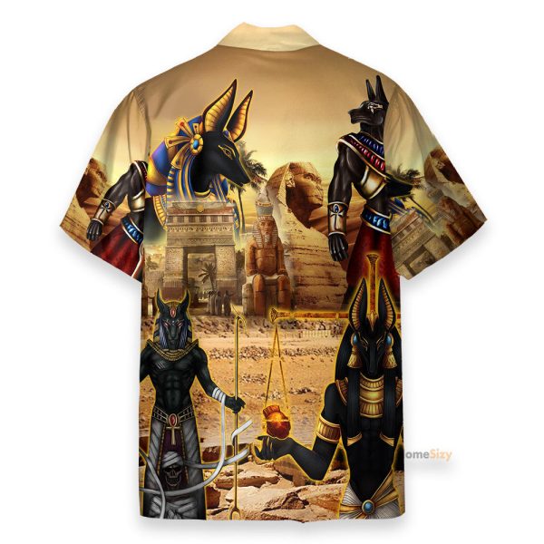 Amazing Anubis And The Pyramid Ancient Egypt Hawaiian Shirt