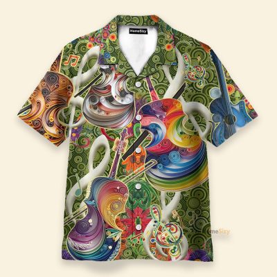 Colorful Soul Of Violin Hawaiian Shirt