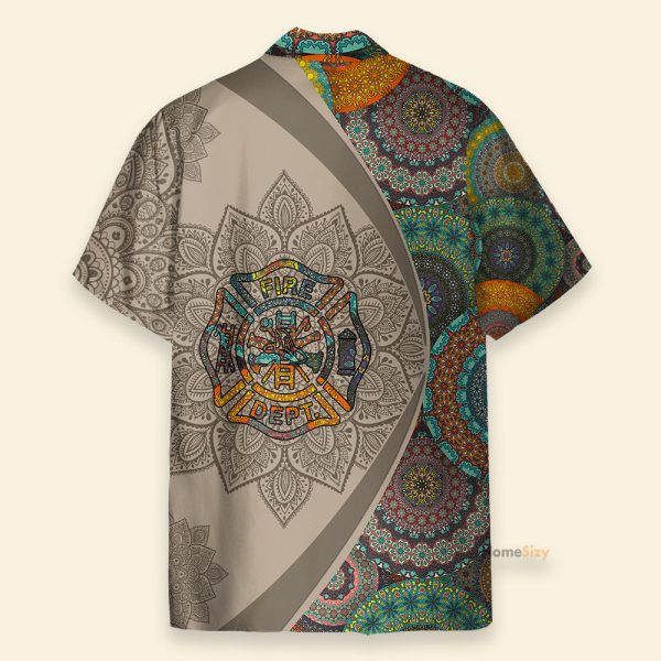 Firefighter Firre Dept Mandala Hawaiian Shirt