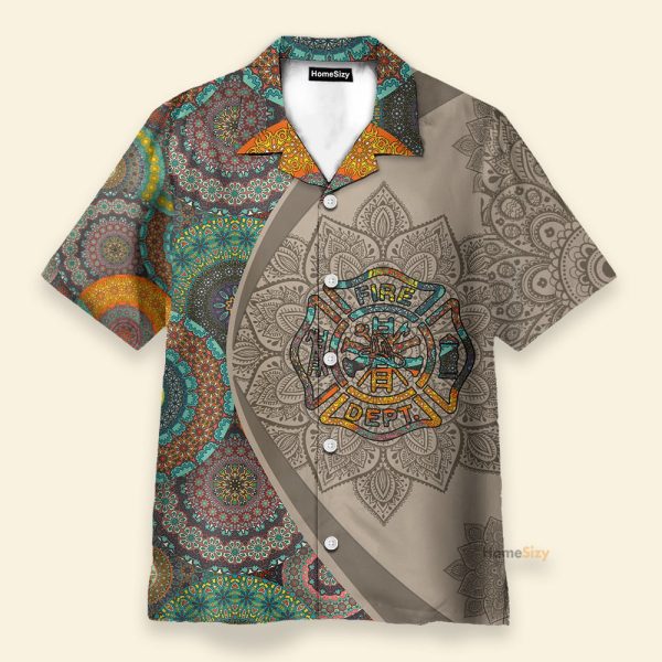 Firefighter Firre Dept Mandala Hawaiian Shirt