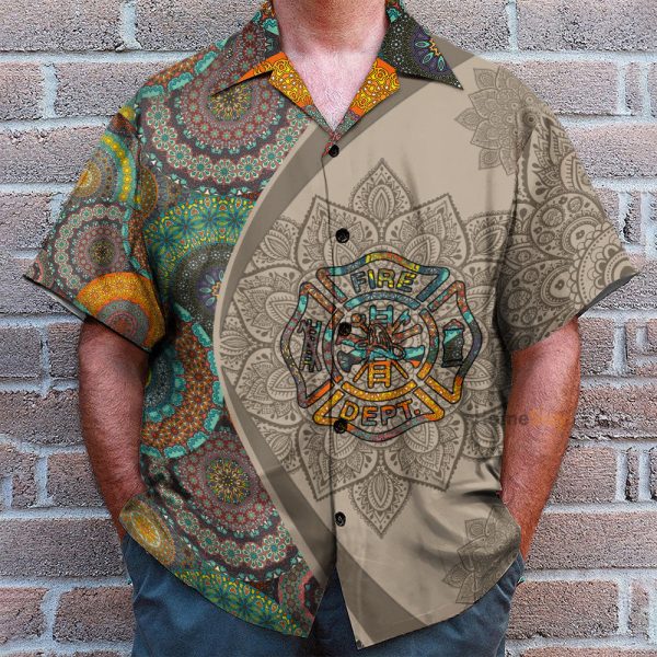 Firefighter Firre Dept Mandala Hawaiian Shirt