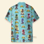 Mighty Morphin Power Rangers Cyan Hawaiian Shirt & Beach Shorts