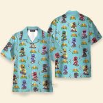 Mighty Morphin Power Rangers Cyan Hawaiian Shirt & Beach Shorts