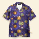Sun And Moon Hippie Hawaiian Shirt & Beach Shorts