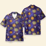 Sun And Moon Hippie Hawaiian Shirt & Beach Shorts