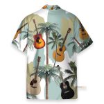 Guitars And Coconut Tree Tropical Pattern Hawaiian Shirt