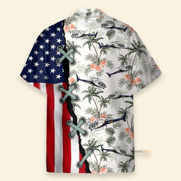 California Highway Patrol Airbus H125 Helicopter Hawaiian Shirt