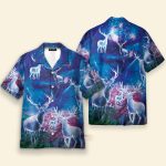 Amazing Magic Blue Light Men'S Button'S Up Shirts Hawaiian Shirt