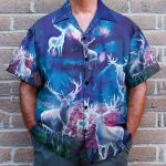 Amazing Magic Blue Light Men'S Button'S Up Shirts Hawaiian Shirt
