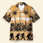 Tropical Palm Bigfoot Men'S Button'S Up Shirts Hawaiian Shirt & Beach Shorts