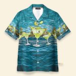 Margarita Blue Ocean Men'S Button'S Up Shirts Hawaiian Shirt