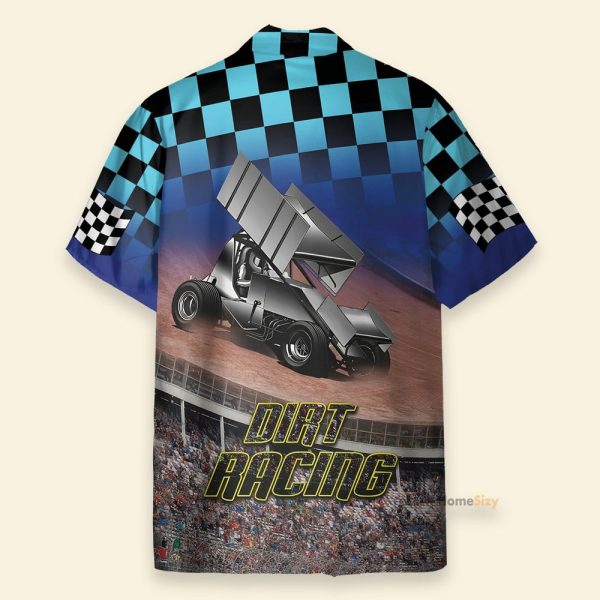 Dirt Track Racing Men'S Button'S Up Shirts Hawaiian Shirt