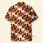 Maryland Flag Tropical Men'S Button'S Up Shirts Hawaiian Shirt & Beach Shorts Qt309623